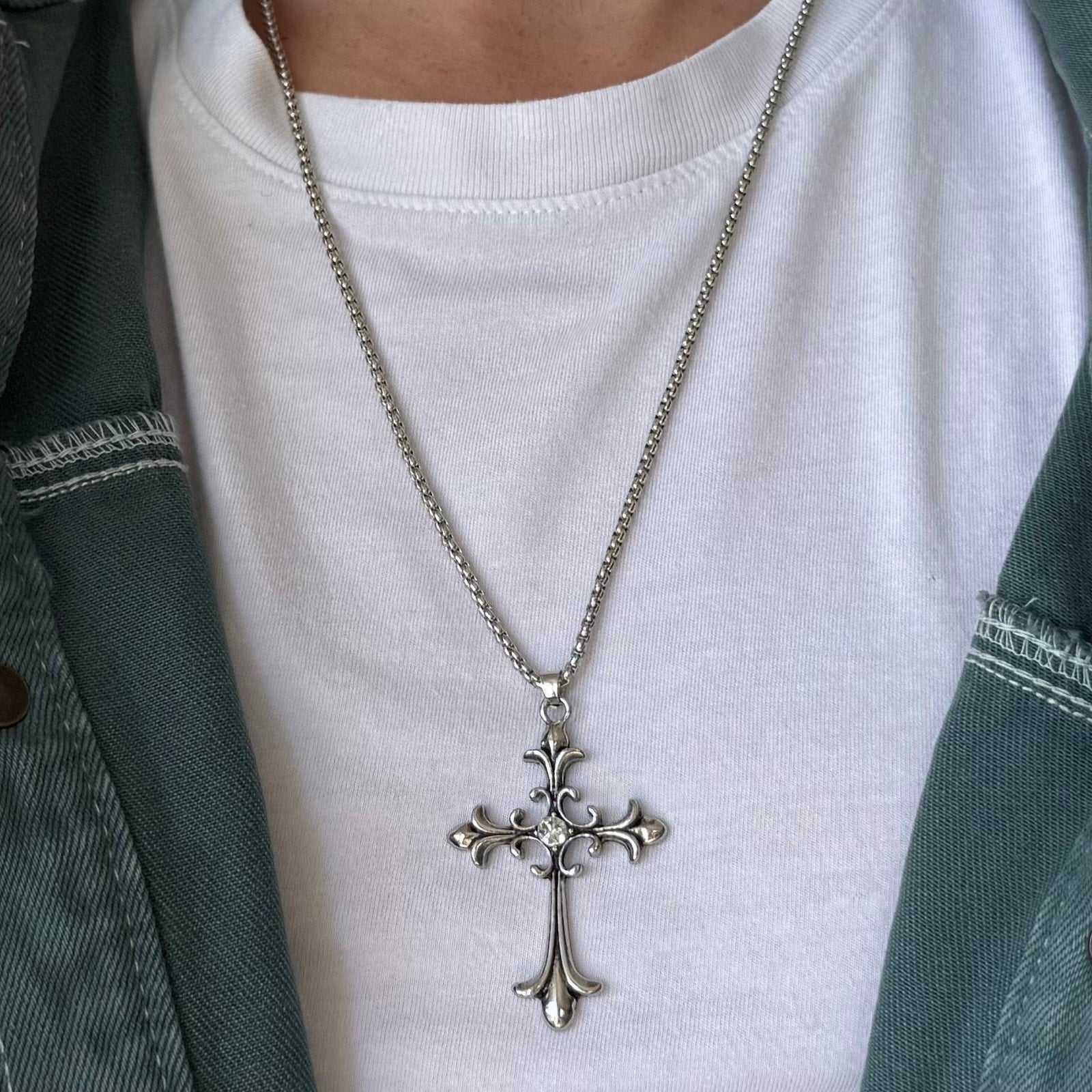 Gothic Cross Pendant Necklace