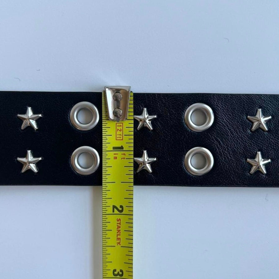 Black Grommet Star Belt
