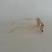 Clear Amber Rectangle Sunglasses