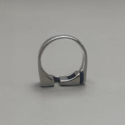 Silver Text Statement Ring