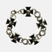 Silver Cross Chain Bracelet