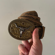 Oval Longhorn Belt