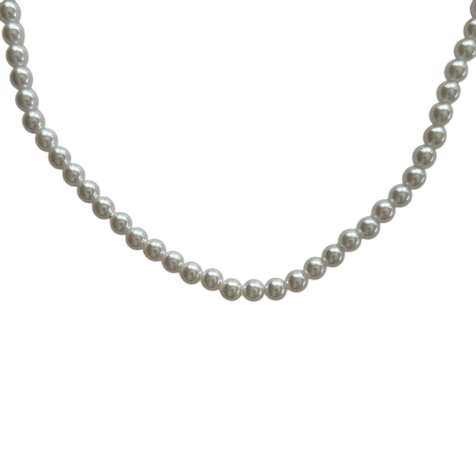 White Pearl Bead Necklace - Rynor