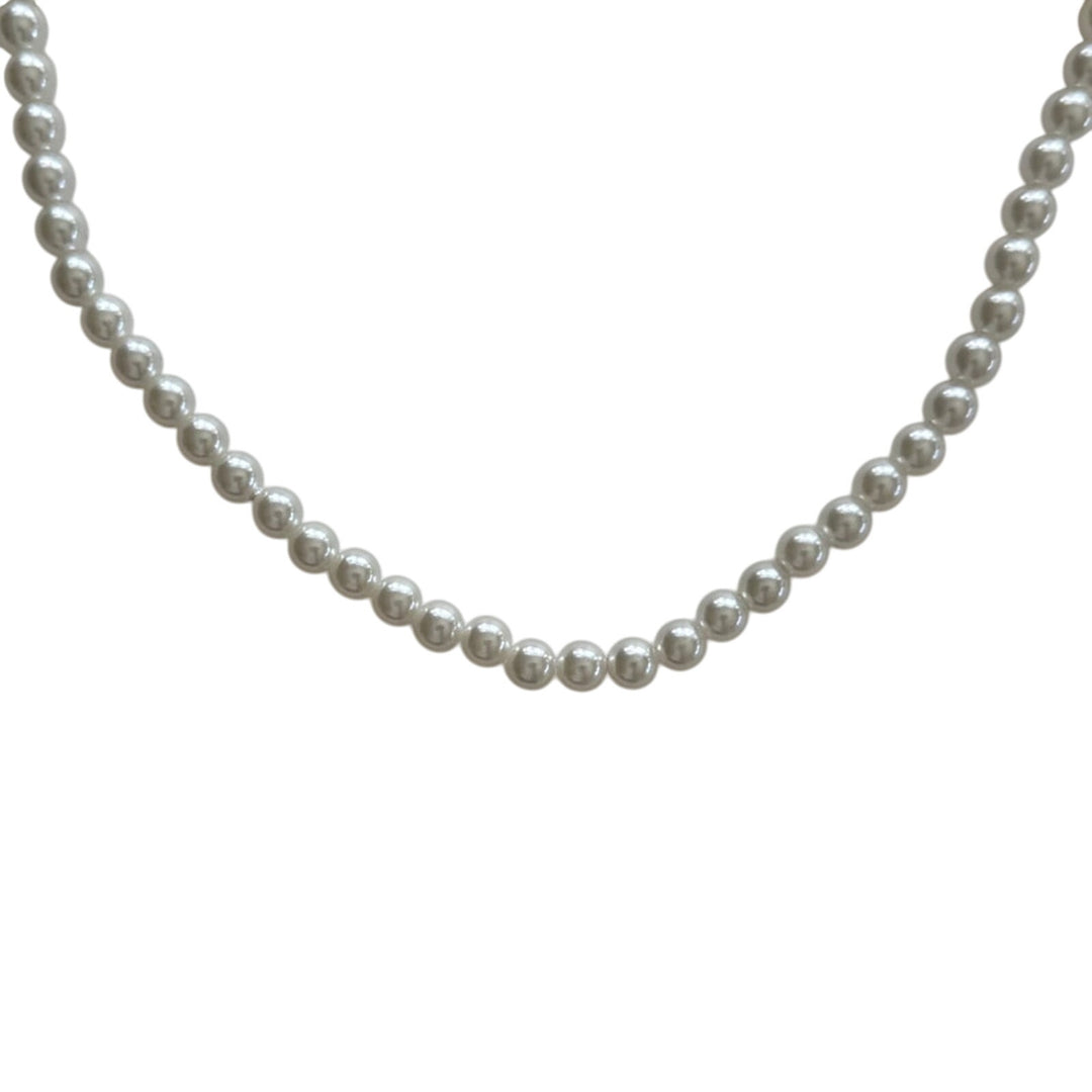 White Pearl Bead Necklace - Rynor