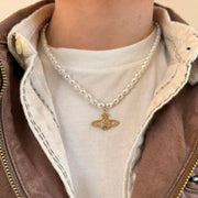 Pearl Orb Pendant Necklace