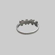 Silver Gothic Flame Ring
