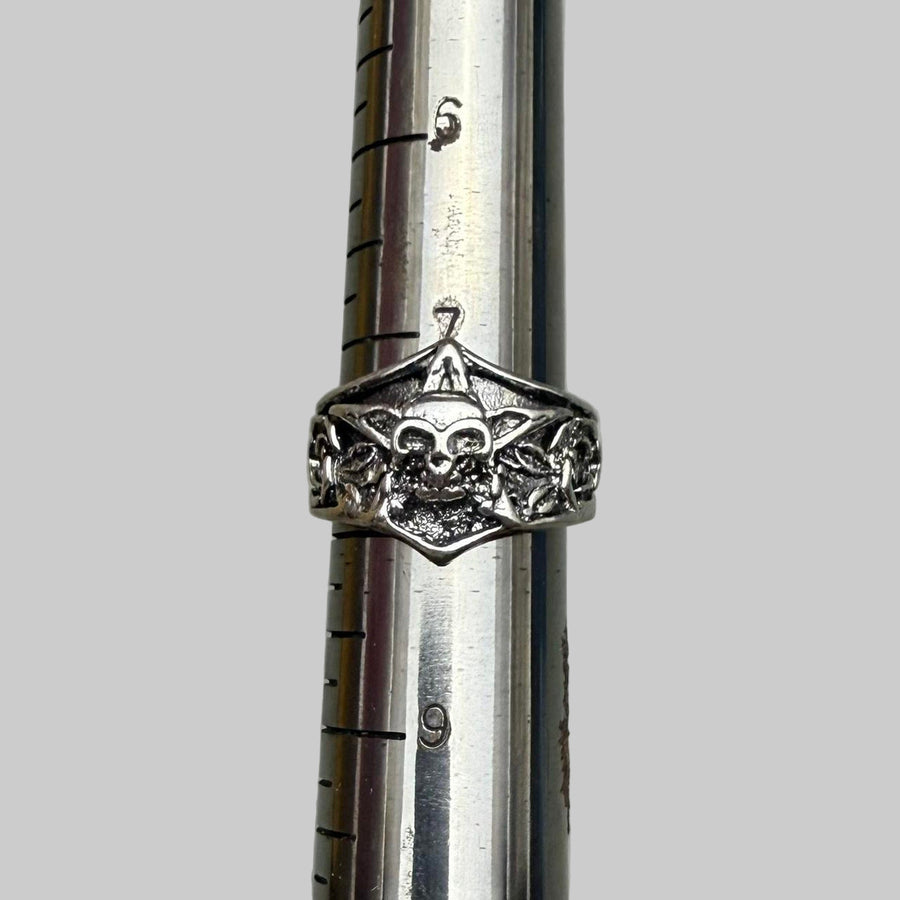 Silver Gothic Star Ring
