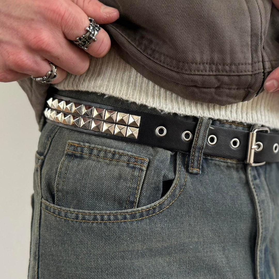 Black Studded Belt - Rynor