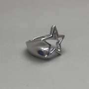 Silver Open Star Ring