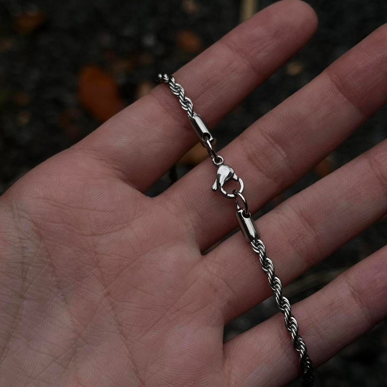 Silver Rope Chain Necklace - Rynor