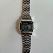 Retro Silver Digital Watch