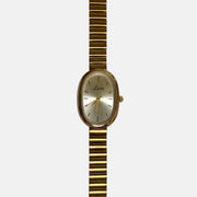 Gold Oval Quartz Watch