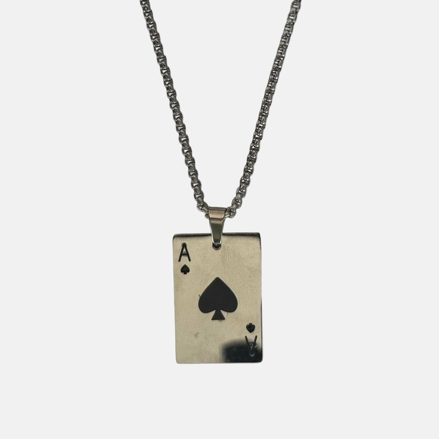 Ace of Spades Pendant Necklace