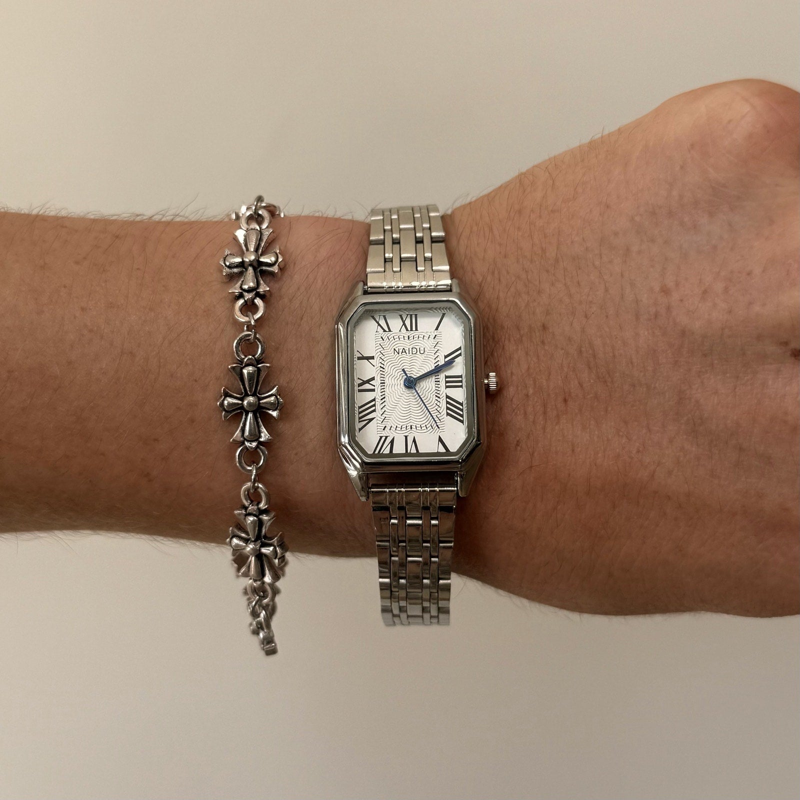 Silver Square Quartz Watch