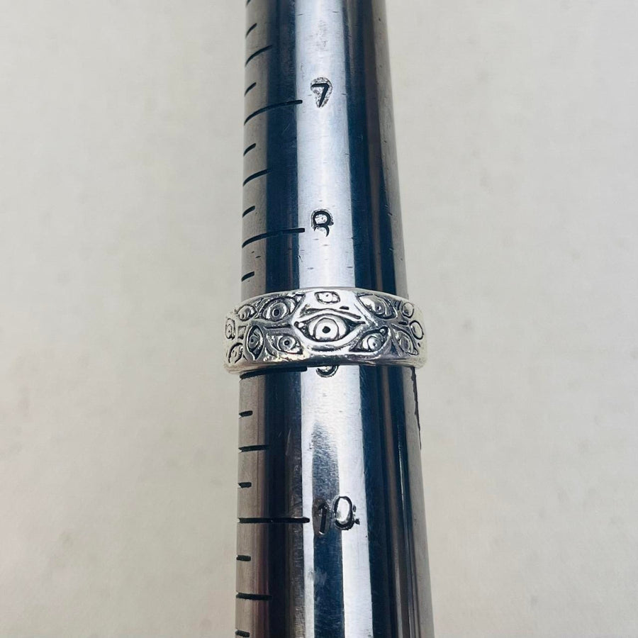 Silver Floral Band Ring