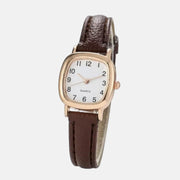 White Dial Leather Watch