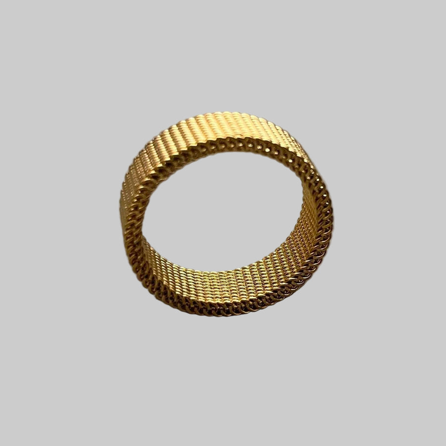 Gold Textured Band Ring