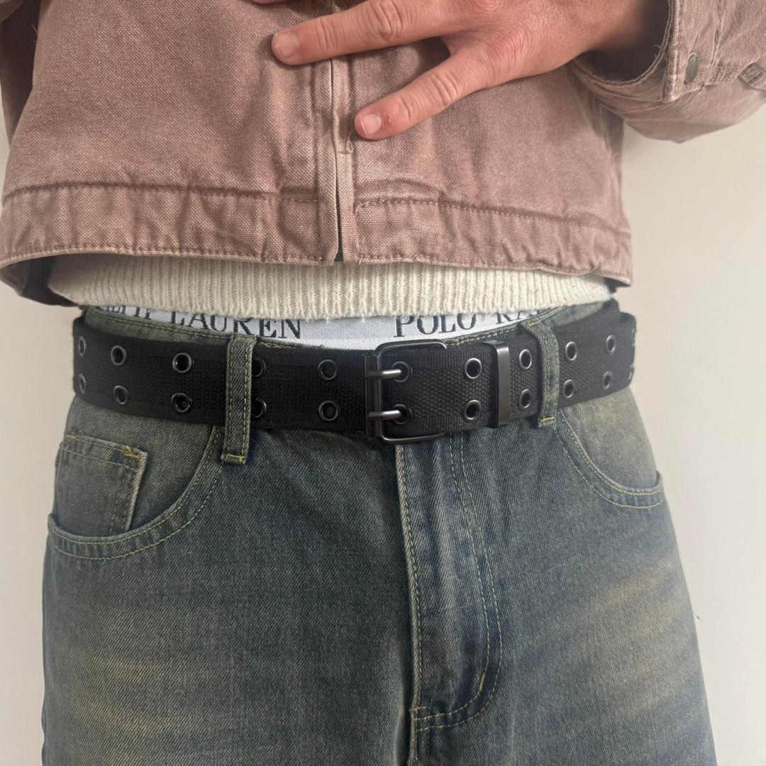 Black Single Grommet Belt - Rynor