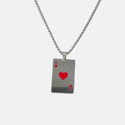 Ace of Hearts Pendant Necklace