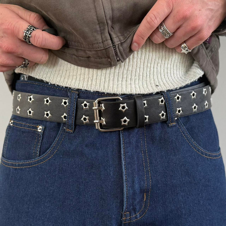 Black Star Studded Belt