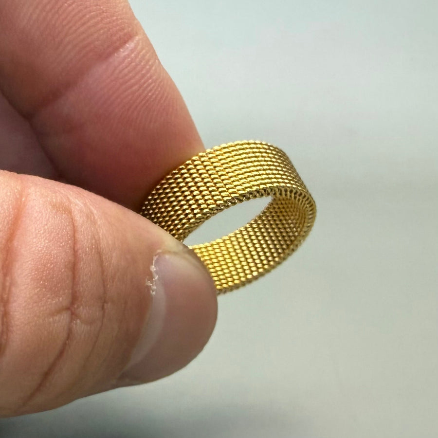 Gold Textured Band Ring