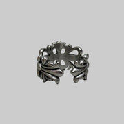 Silver Gothic Cross Ring