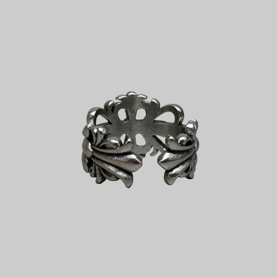 Silver Gothic Cross Ring