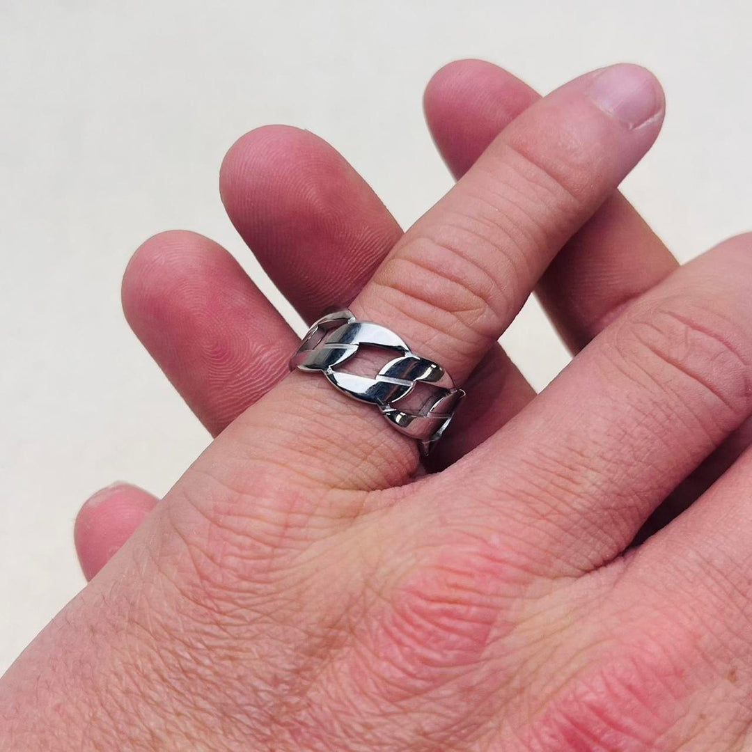 Silver Cuban Link Ring - Rynor