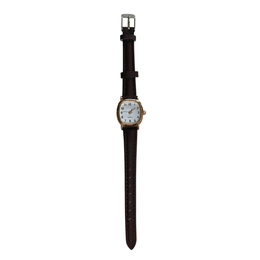 White Dial Leather Watch