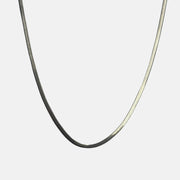 Silver Herringbone Chain Necklace