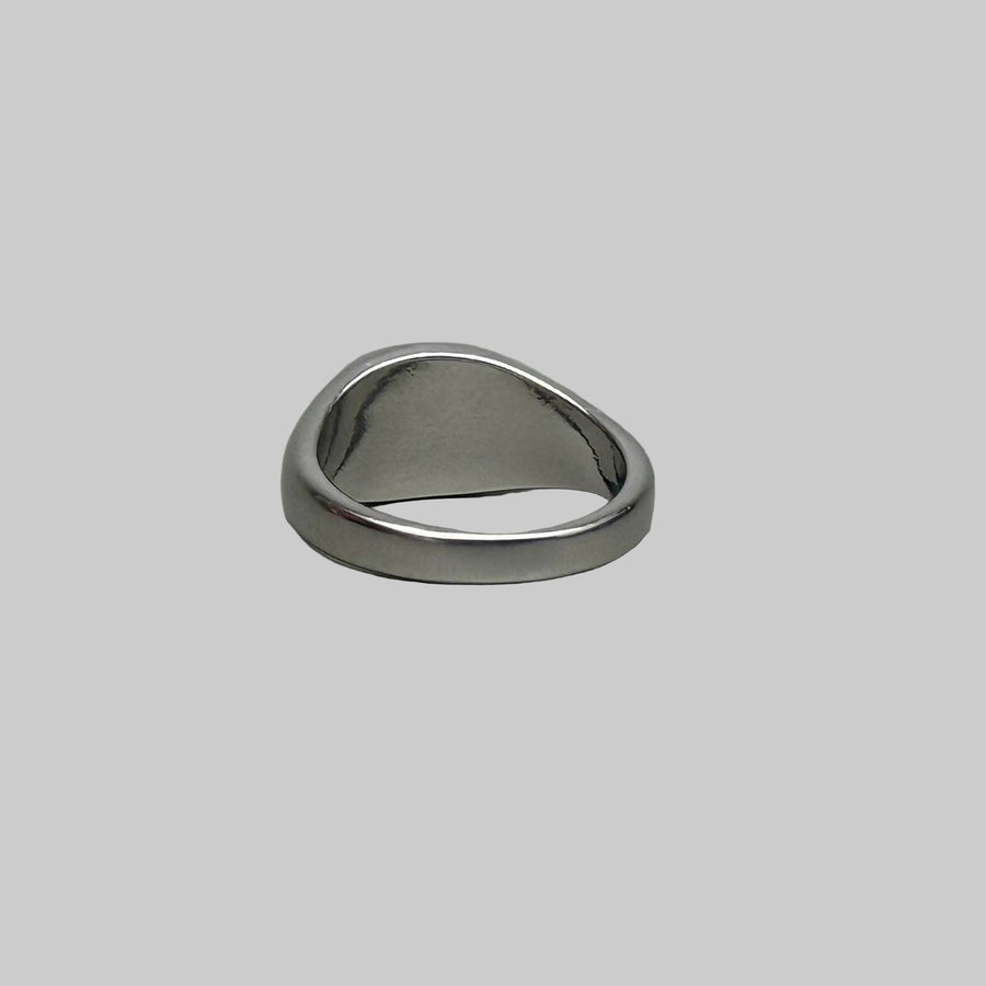 Silver Sun Signet Ring