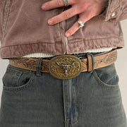 Oval Longhorn Belt