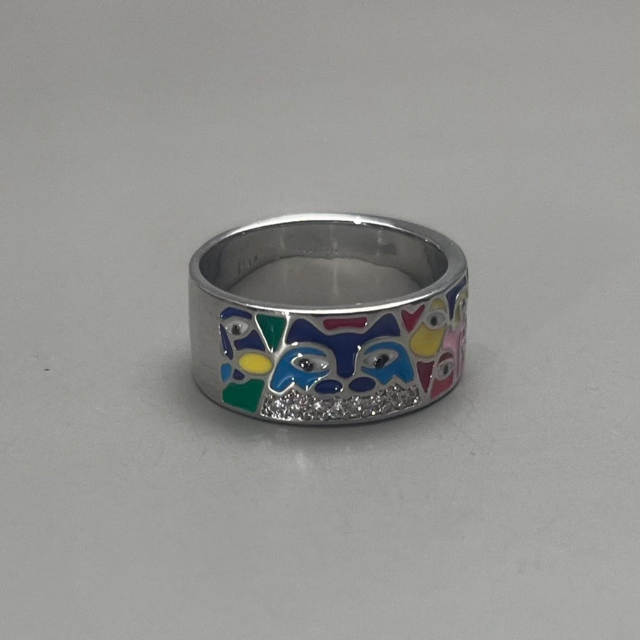 Colorful Enamel Band Ring