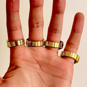 Gold Square Dial Watch Ring