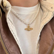 Pearl Orb Pendant Necklace