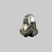 Silver Textured Wrap Ring