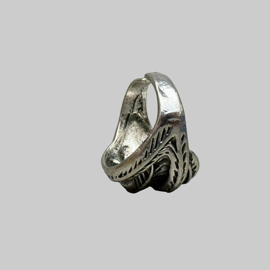 Silver Textured Wrap Ring