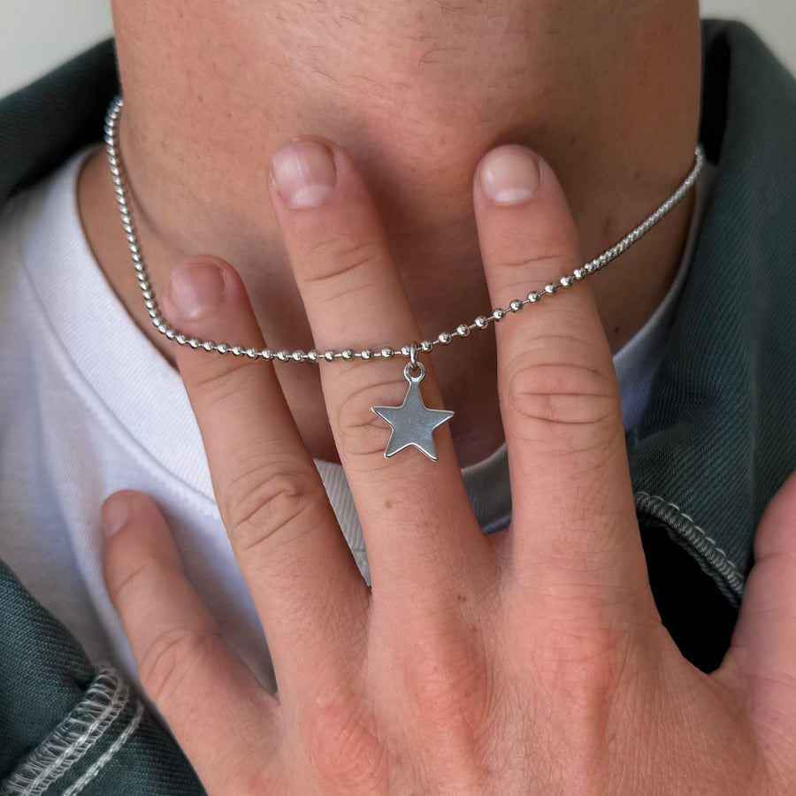 Silver Star Ball Chain