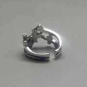 Silver Star Cross Ring