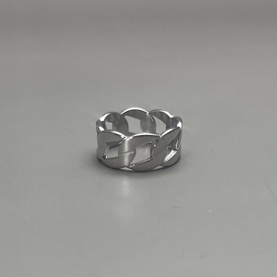 Silver Cuban Link Ring