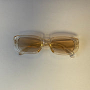 Clear Amber Rectangle Sunglasses