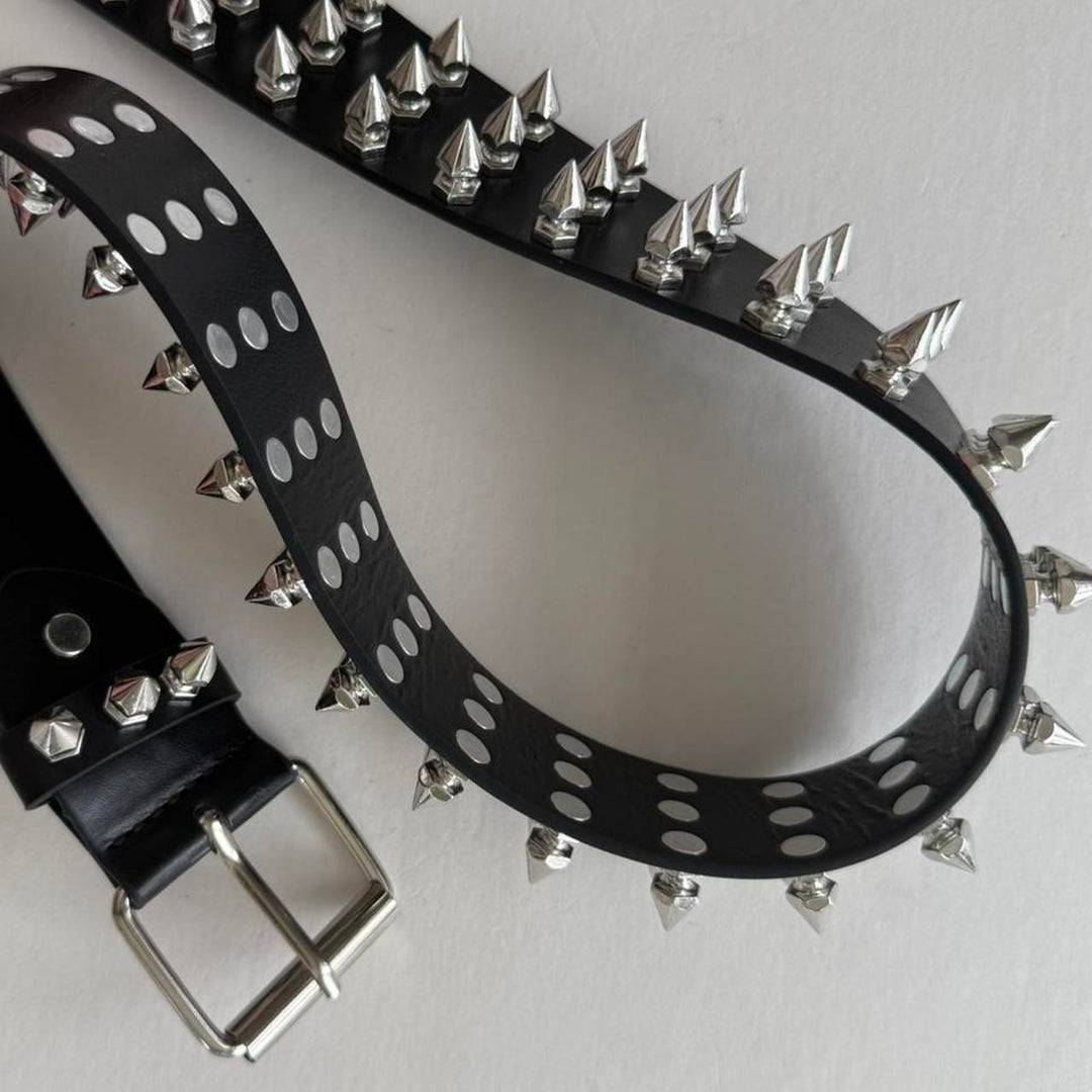 Black Spiked Studded Belt - Rynor