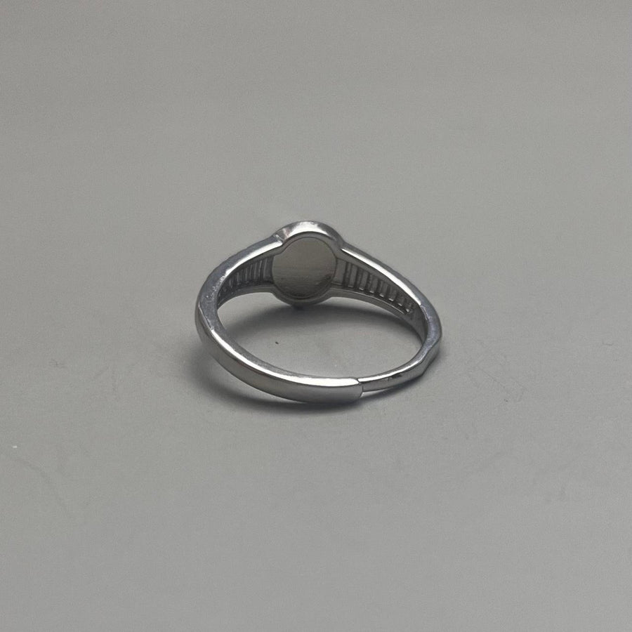 Silver Solitaire Ring