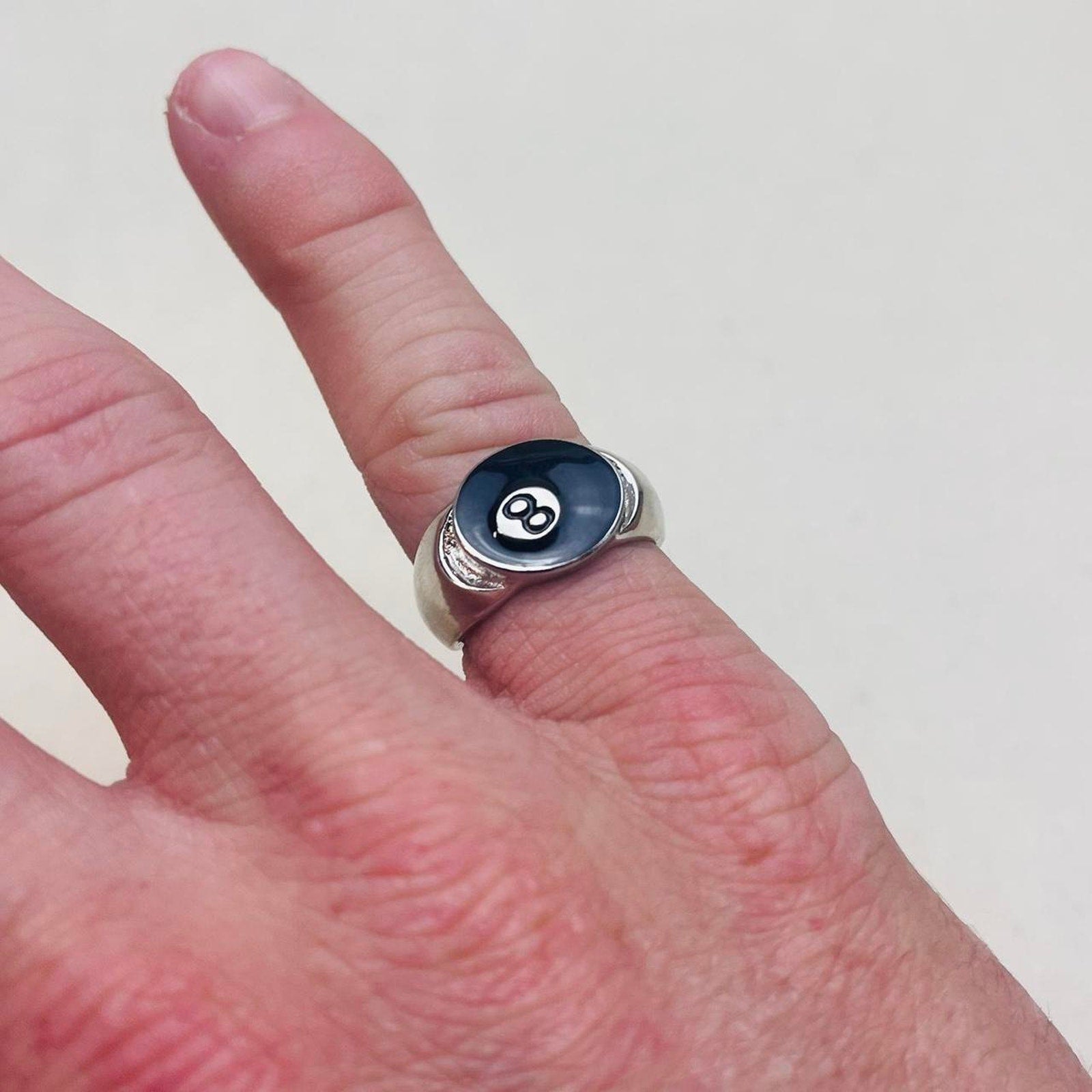 Silver 8-Ball Ring