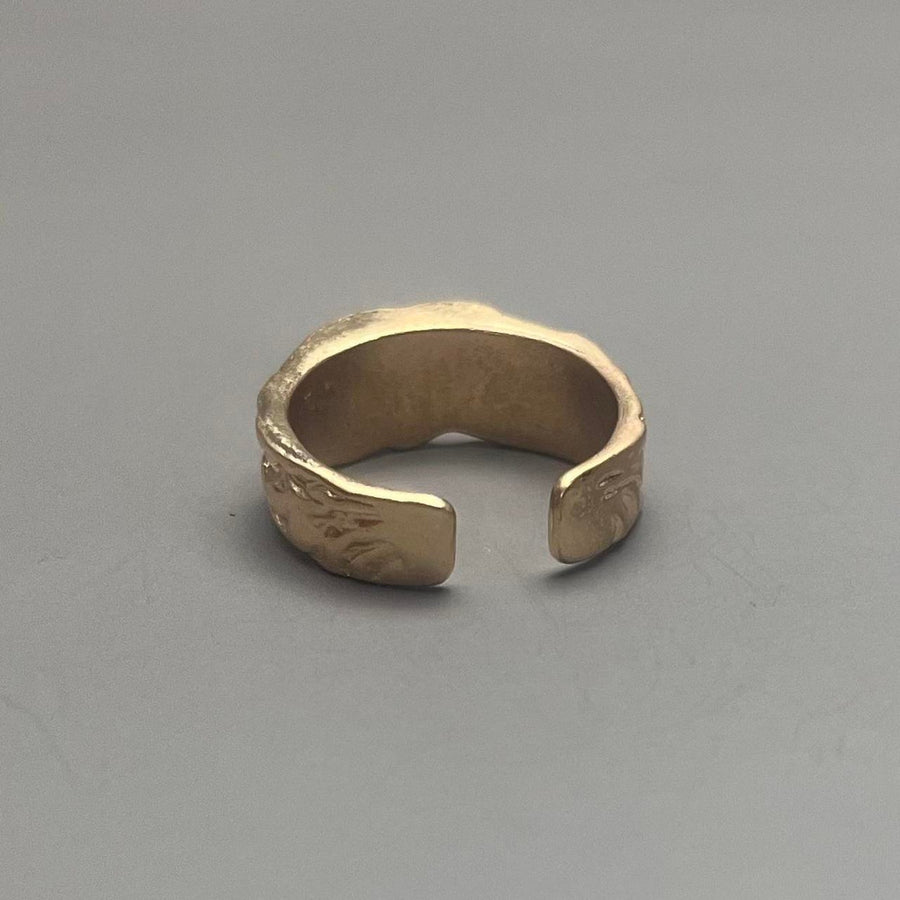 Gold Textured Wrap Ring