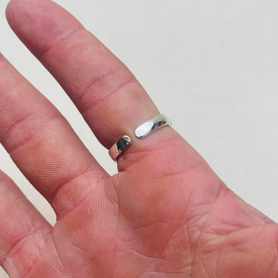 Silver Daisy Band Ring