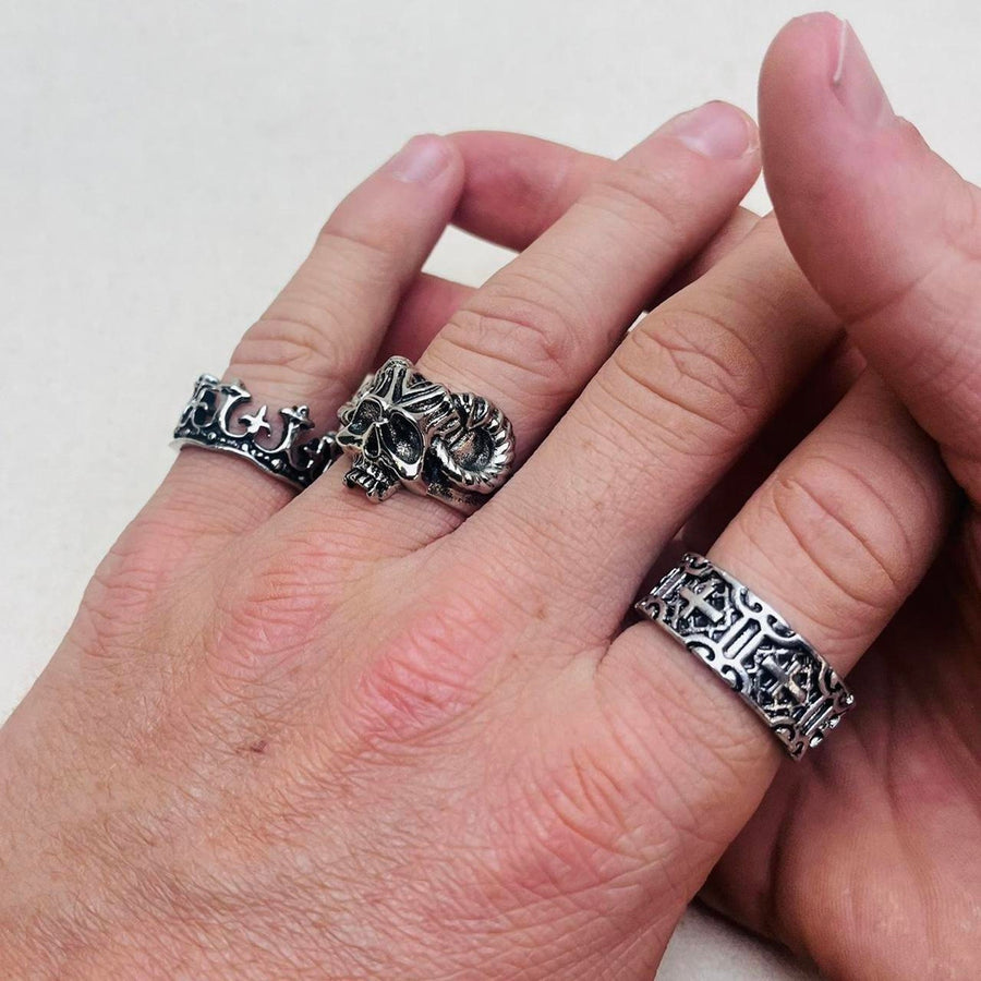 Silver Engraved Band Ring