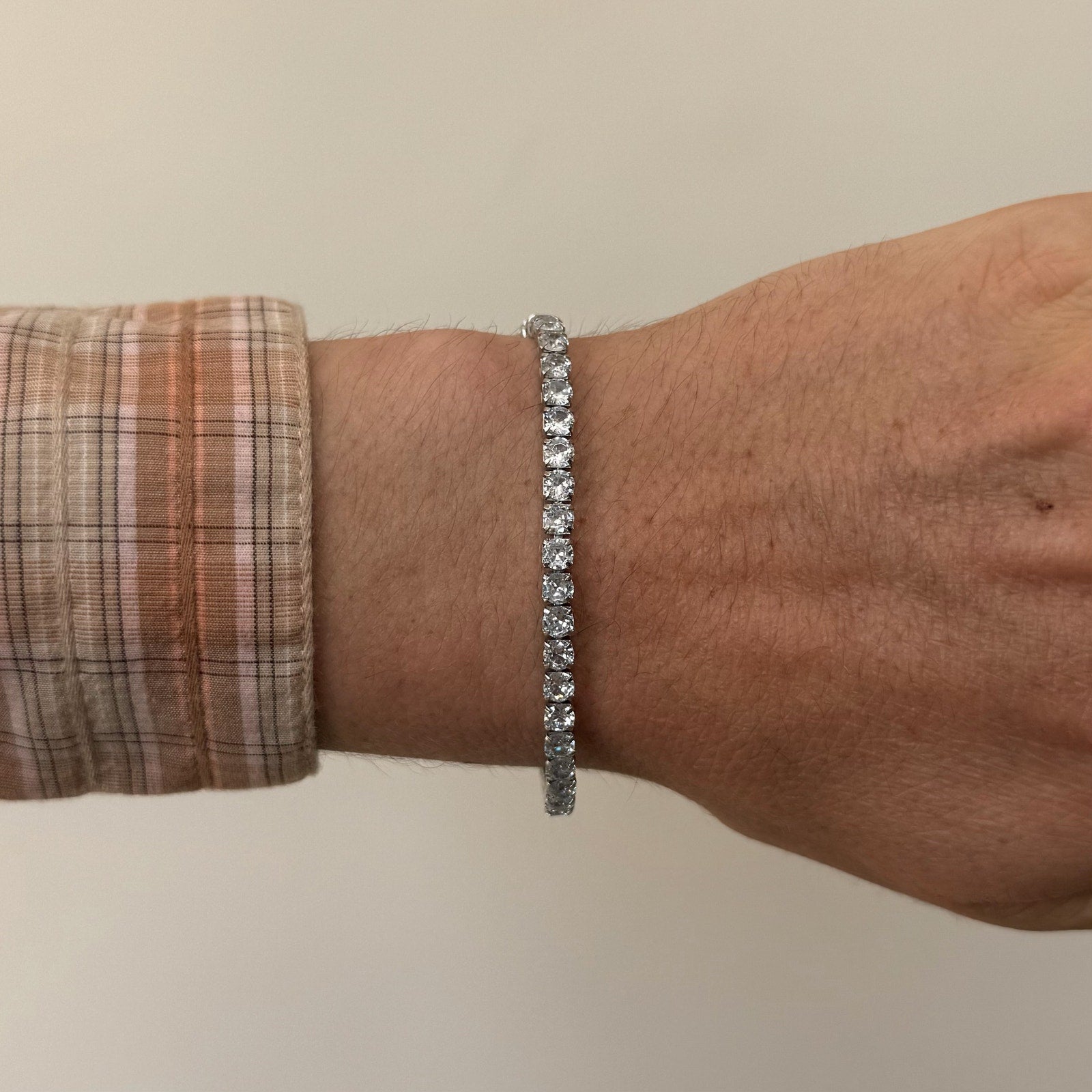 Silver CZ Crystal Bracelet
