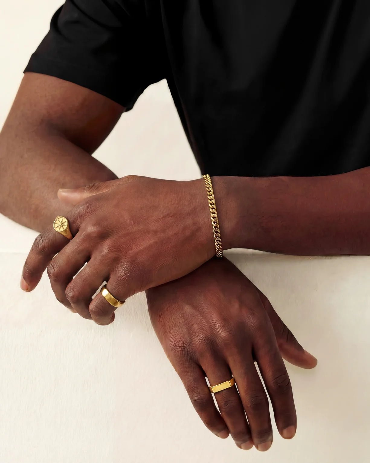 Gold Textured Block Ring (Copy) - Rynor